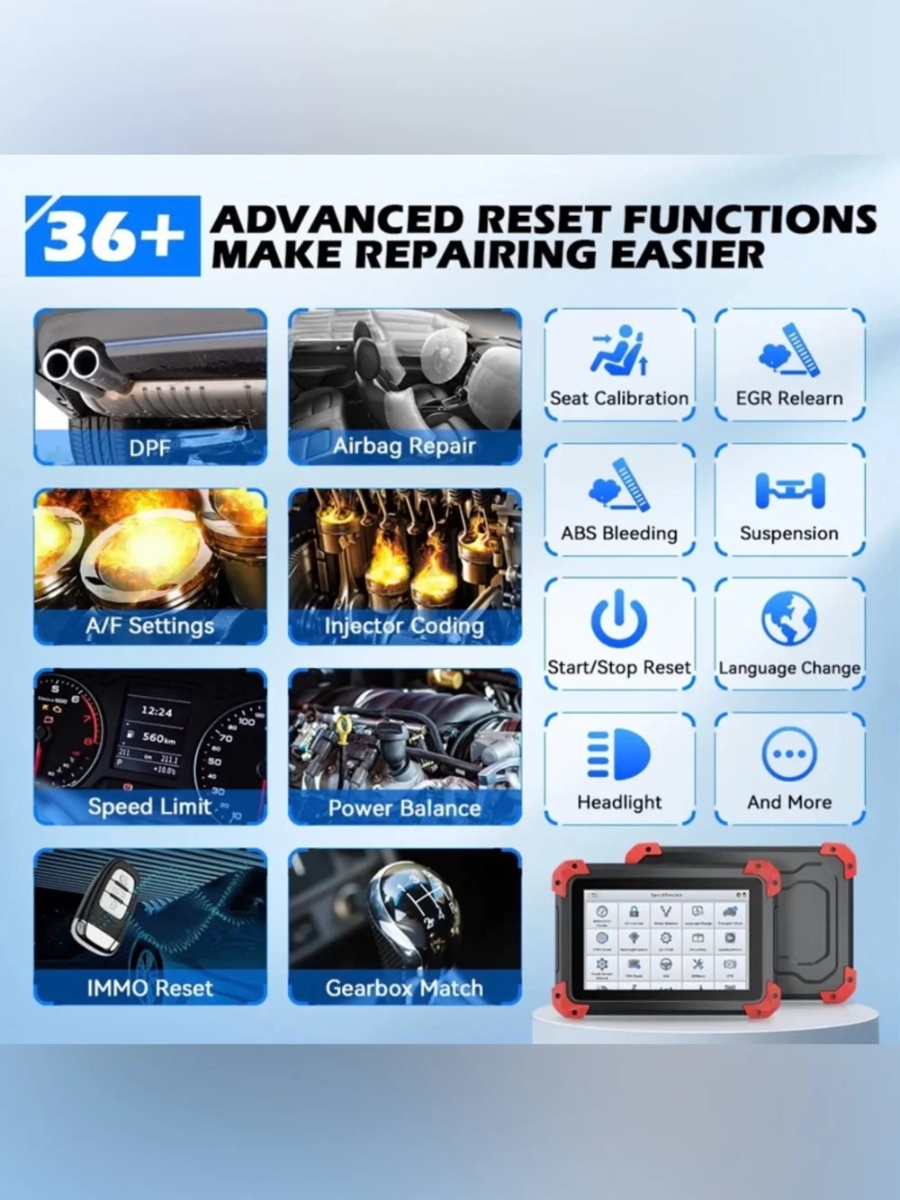 XTOOL D7 OBD2 Diagnostic Scanner Full System Diagnostic Key Program Tool